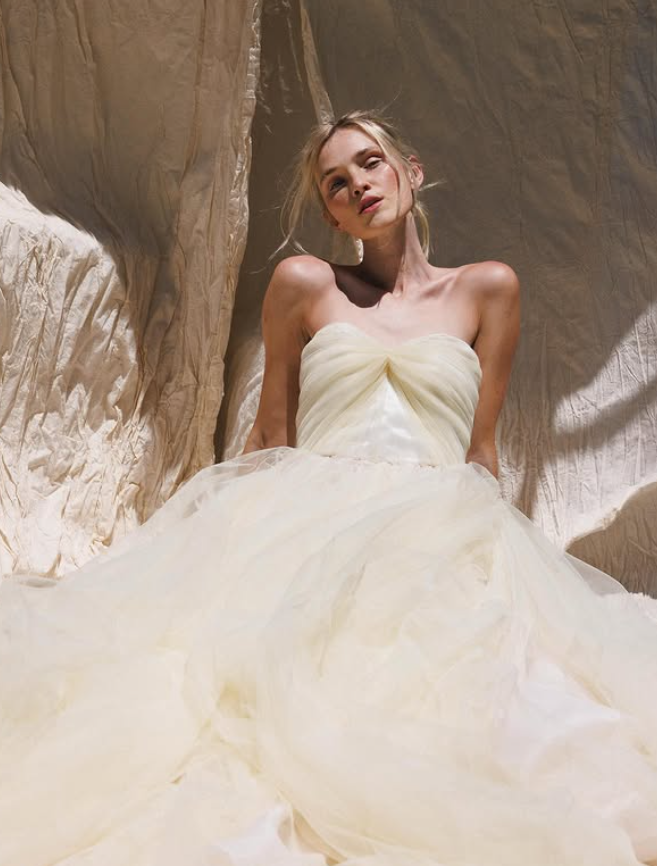 Light Apricot A Line Strapless Tulle Long Prom Dress Party Dress DP3777