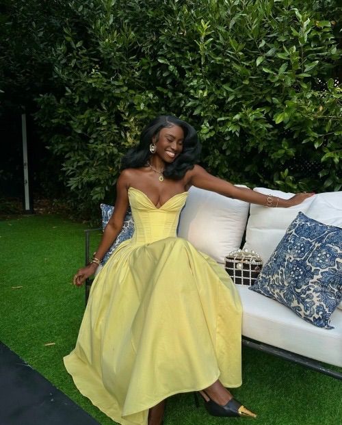 Yellow Ball Gown Sweetheart Neck Corset Satin Prom Dress Formal Dress DP3233