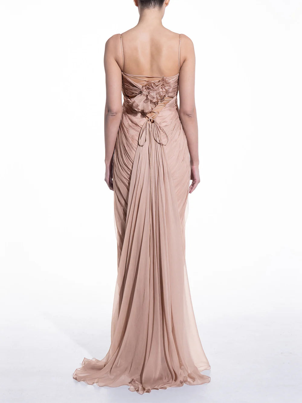 Gentle Sheath Spaghetti Strap Light Pink Tulle Long Party Dress Evening Dress DP2362