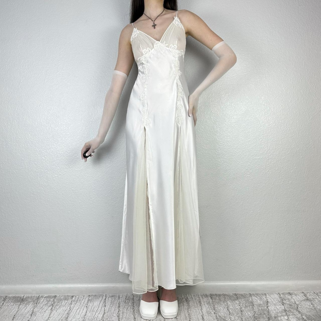 Elegant Mermaid Spaghetti Straps Ivory Satin Long Prom Dress Evening Dress DP1460