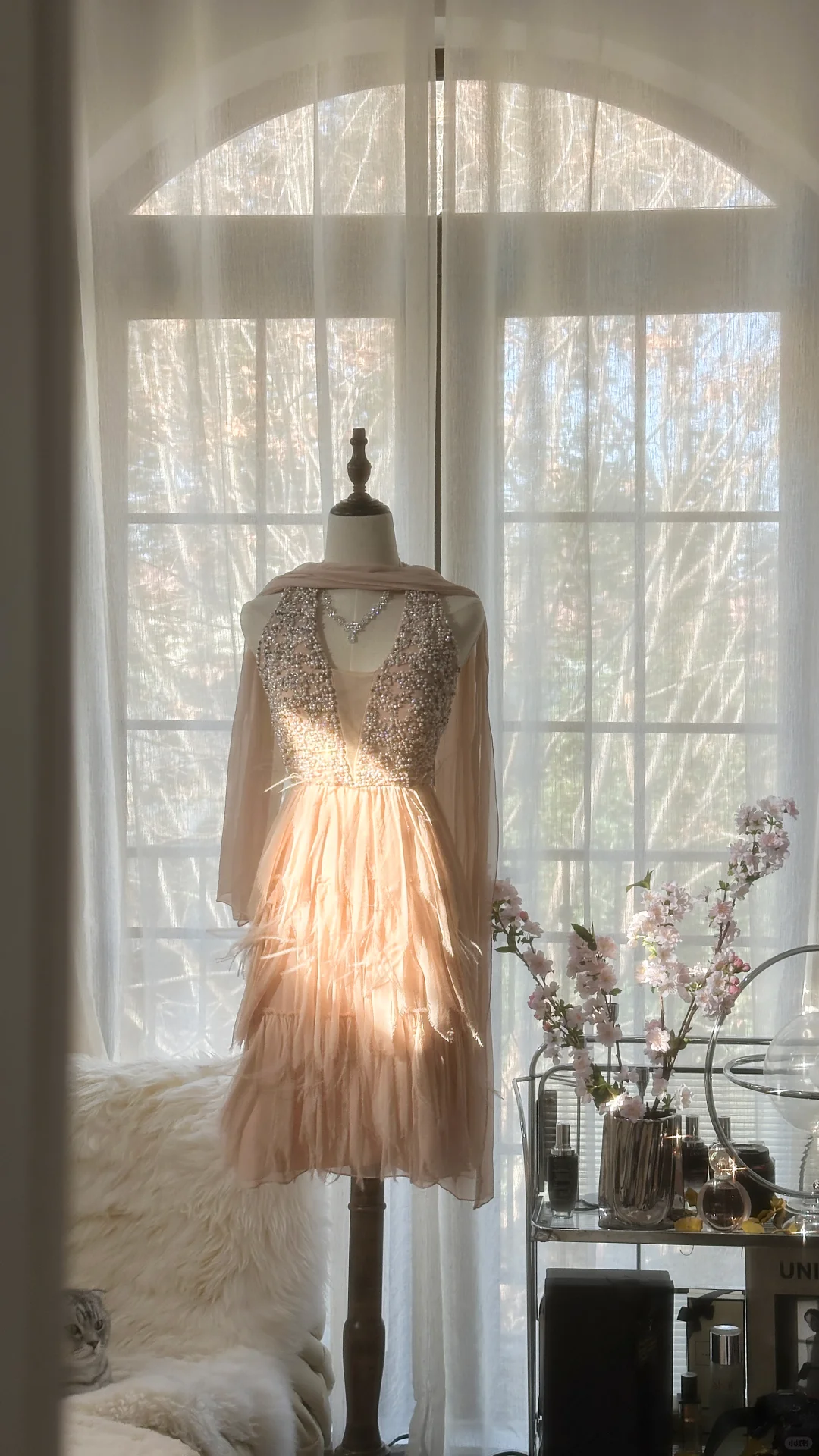 Gorgeous A Line Halter Beaded Chiffon Short Homecoming Dress Cocktail Dress DP2476