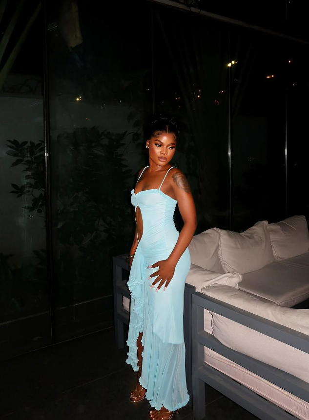 Baby Blue Sheath Spaghetti Strap Chiffon Prom Dress Evening Dress DP1930
