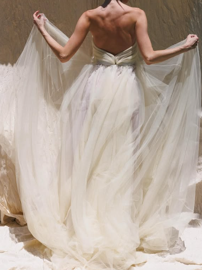 Light Apricot A Line Strapless Tulle Long Prom Dress Party Dress DP3777