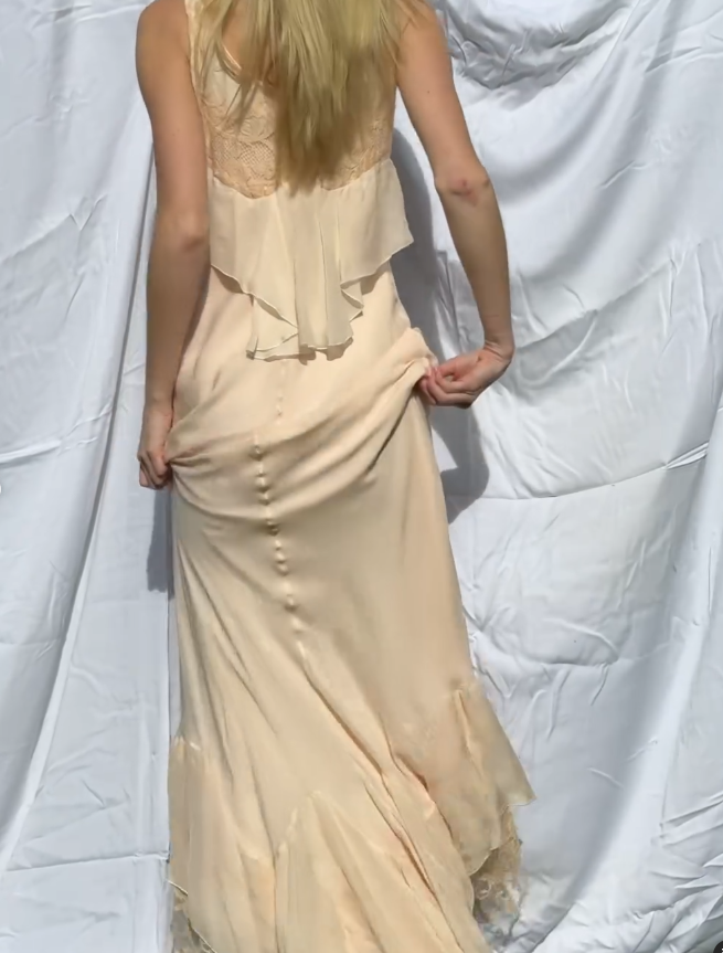 Elegant Mermaid V Neck Lace Chiffon Long Prom Dress Graduation Prom Dress DP2207