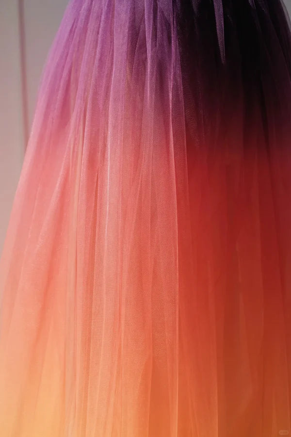 Elegant A Line Square Neck Grape Tulle Prom Dresses Party Dress Summer 20th Birthday Outfits 18th Birthday Dresses DP3785