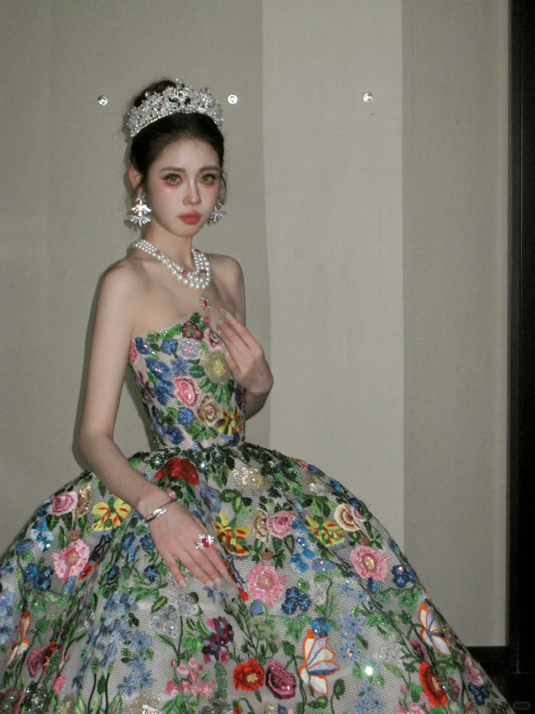 Elegant Ball Gown Sweetheart Neck Embroidery Flower Tulle Long Party Dress Prom Dress DP2528