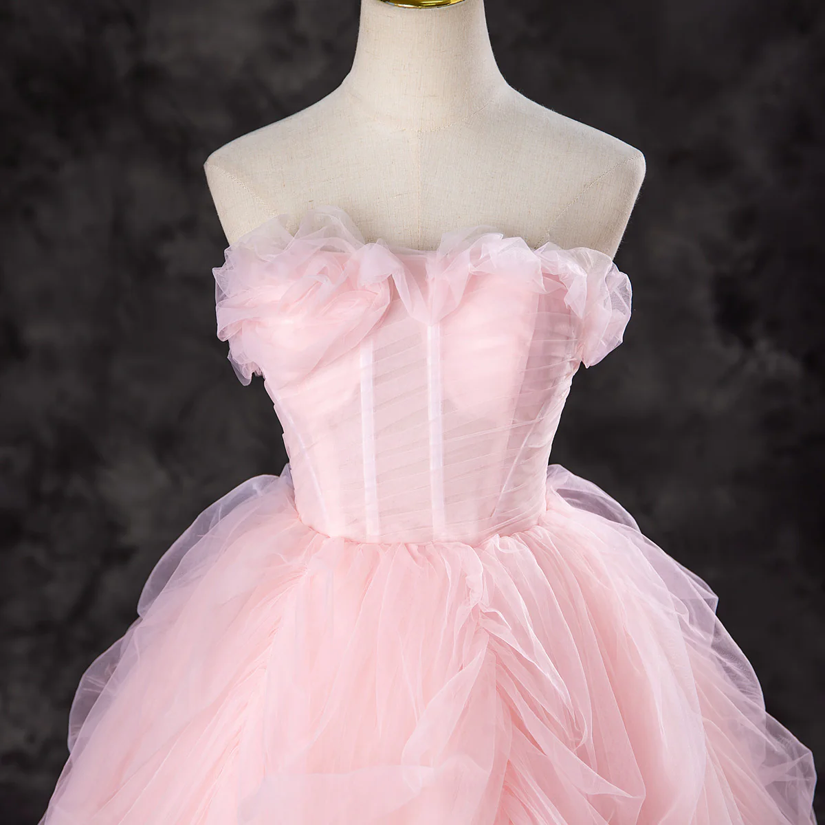 Pink Tulle Long Party Dress Evening Dress,Sweet 16 Dress DP290