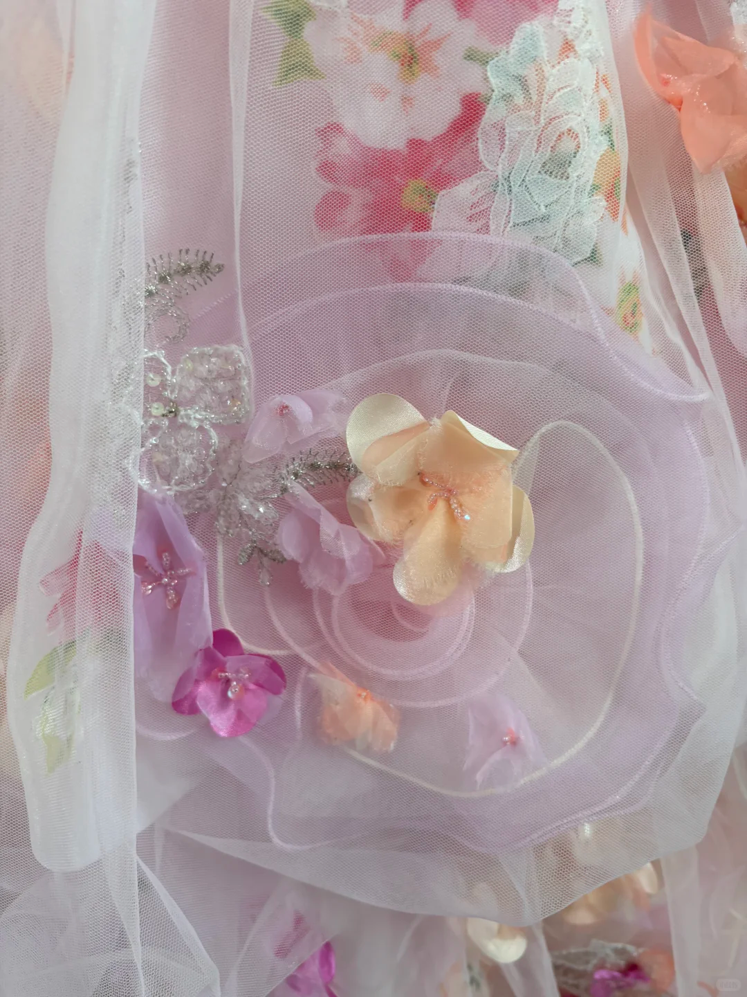 Princess Ball Gown 3D Floral Tulle Long Prom Dress 16th Birthday Dress DP5387