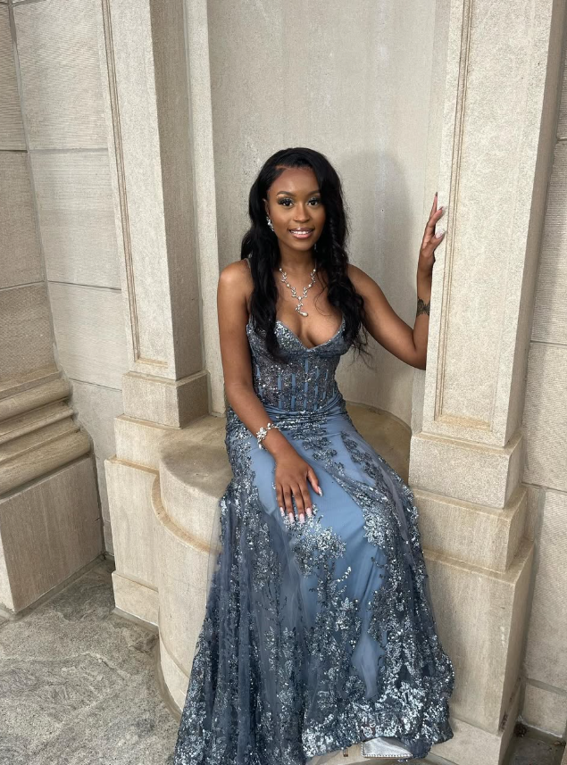 Sparkly Grey Mermaid Sequin Tulle Long Prom Dresses Sexy Formal Evening Dress DP3070
