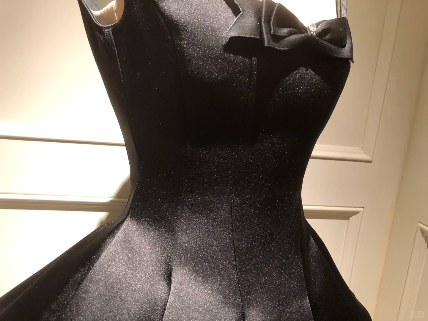 Cute A Line Straps Bow Black Satin White Tulle Short Homecoming Dress Cocktail Dress DP2567