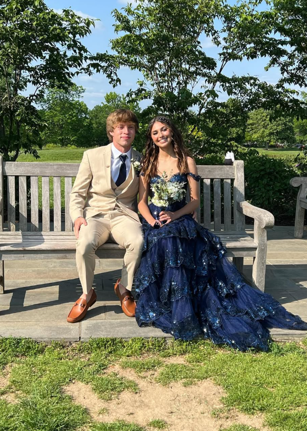 Navy Blue A Line Strap Exquisite Sequin Layered Tulle Prom Dress Evening Dress Date Dress DP3468