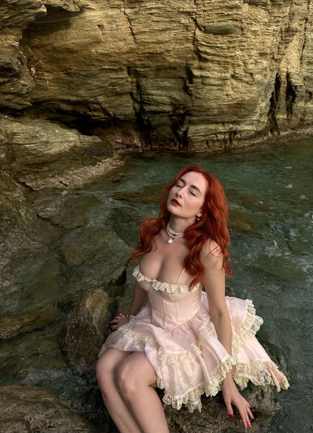 Pink A Line Spaghetti Strap Lace Layered Satin Short Homecoming Dress Date Dress DP4427