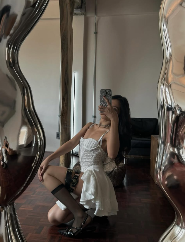 Sexy A Line Spaghetti Strap White Lace Satin Short Homecoming Dress Birthday Dress DP1655