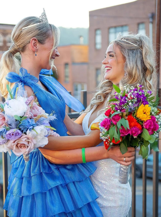 Blue A Line V Neck Tiered Tulle Short Homecoming Dress Birthday Dress with Bow DP1598