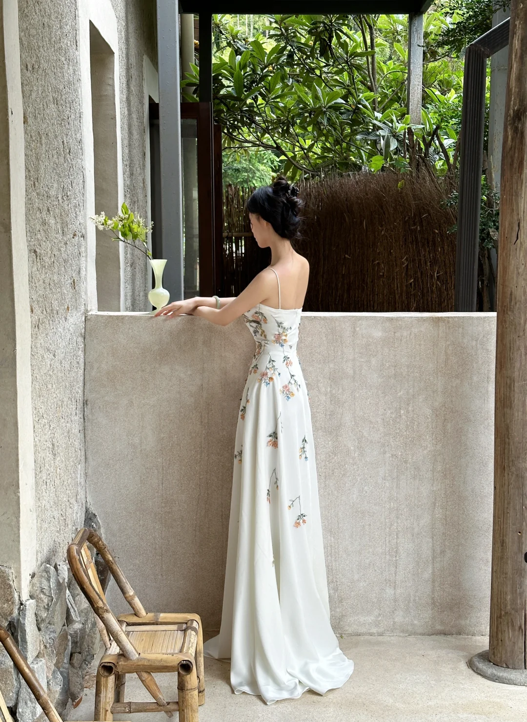 Elegant A Line Spaghetti Strap 3D Floral Prom Dress 16th Birthday Dress DP3472