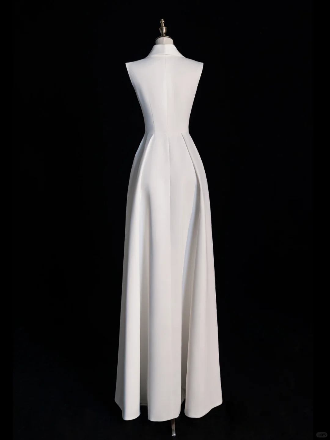 Elegant Simple A Line V Neck White Satin Long Prom Dress Graduation Prom Dress DP2265