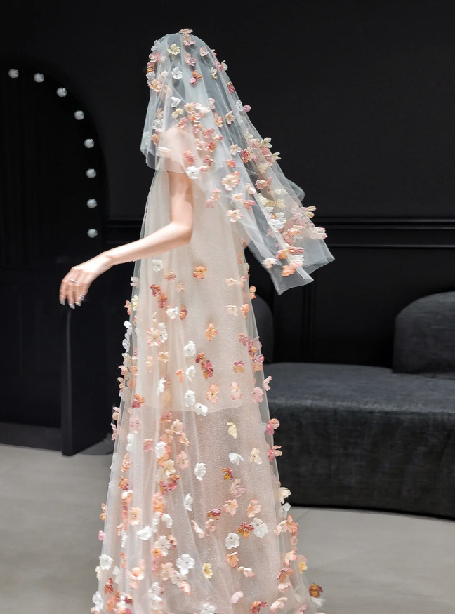 Cute Pink A Line Halter Floral Pink Tulle Prom Dress 16th Birthday Dress DP4250