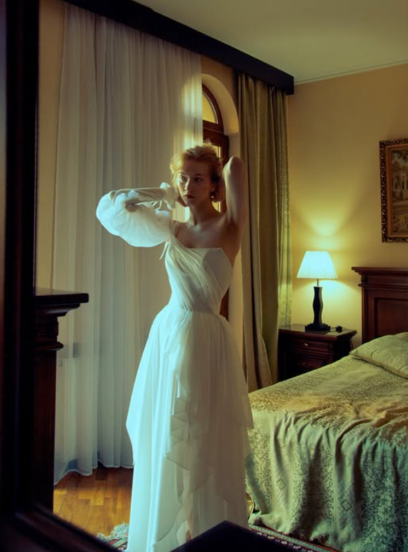 White A Line One Shoulder Flowy Chiffon Long Prom Dress Evening Dress DP4267