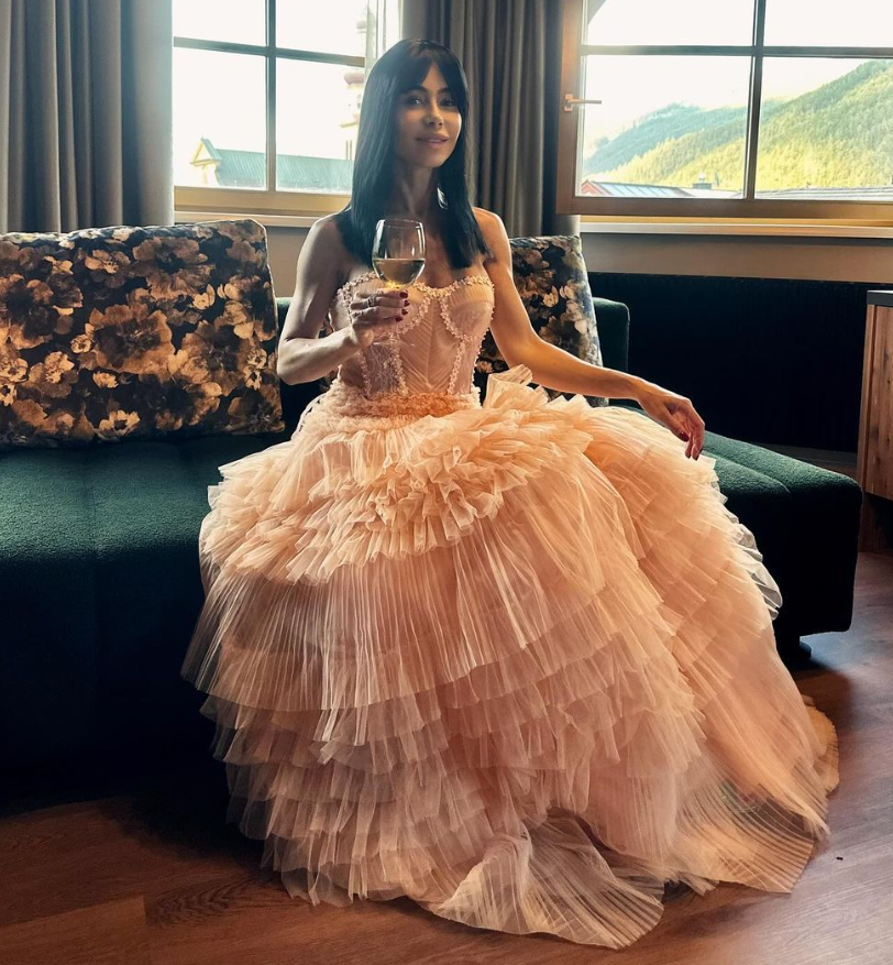 Elegant A Line Sweetheart Neck Corset Tiered Tulle Prom Dress Evening DaisyPromDress Elegant A Line Sweetheart Neck Corset Tiered Tulle Prom Dress Evening DaisyPromDress