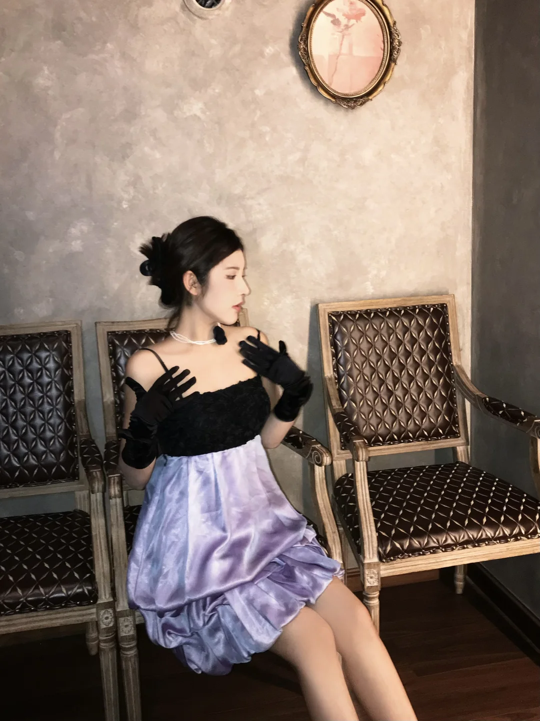 Cute A Line Spaghetti Strap Purple Satin Short Homecoming Dress Cocktail Dress with Bow DP2485