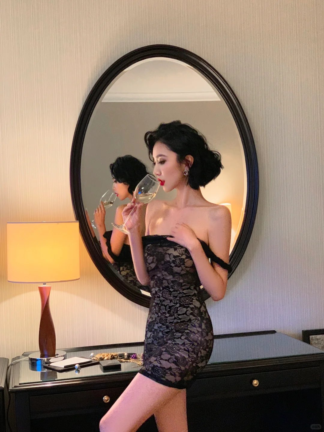 Black Sexy Sheath Off the Shoulder Lace Mini Homecoming Dress Cocktail Dress DP3865