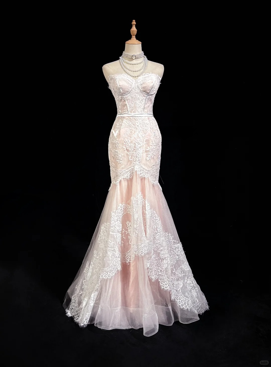 Gentle Mermaid Sweetheart Neck Lace Long Prom Dress Party Dress DP2775