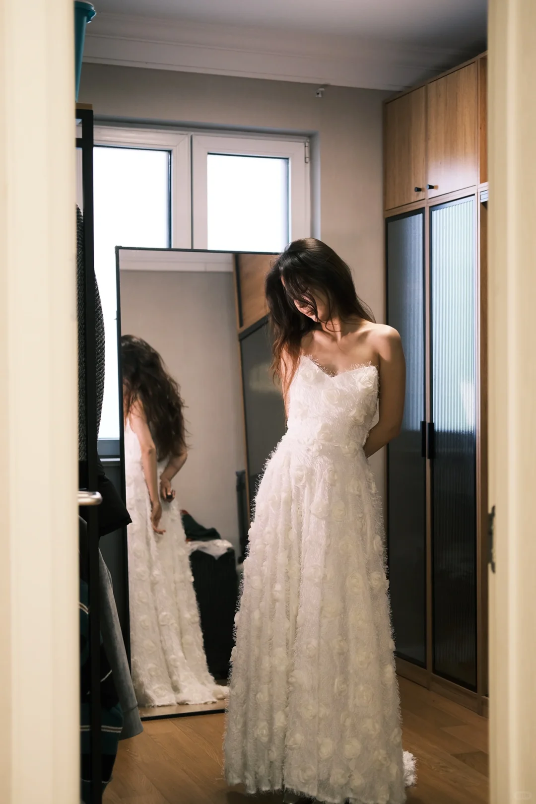 White Floral Ball Gown Sweetheart Neck Tulle Birthday Dress Prom Dress DP3717