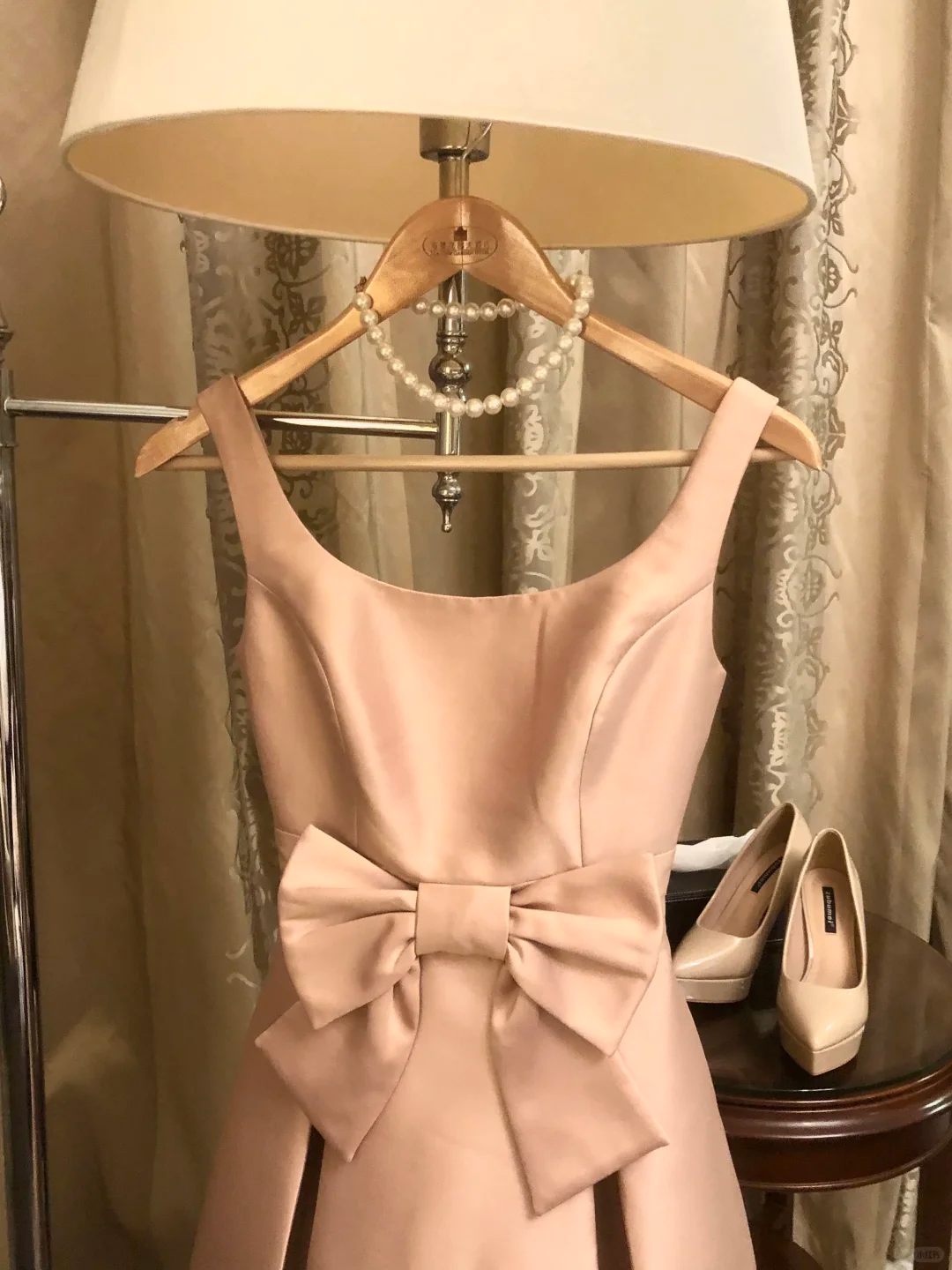 Simple White A Line Straps Bow Satin Short Homecoming Dress Birthday Dress DP2713