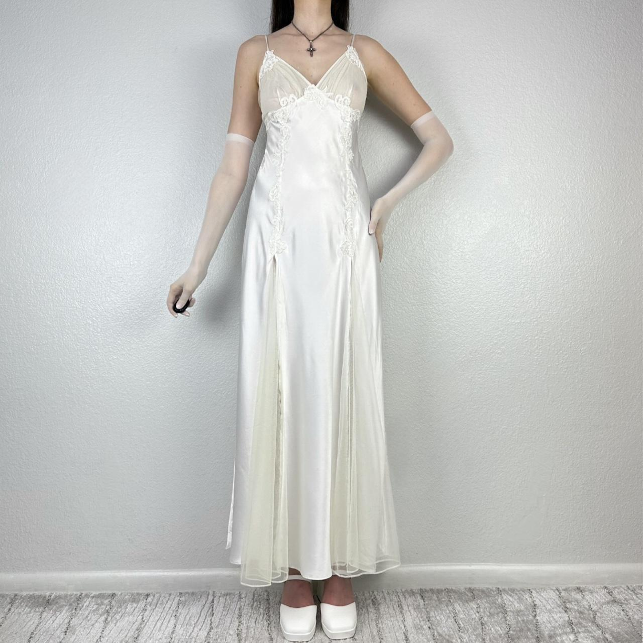 Elegant Mermaid Spaghetti Straps Ivory Satin Long Prom Dress Evening Dress DP1460