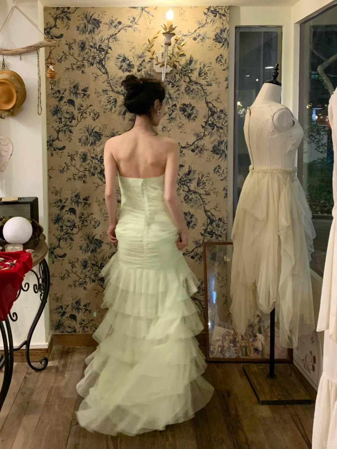 Vintage Light Green Sweetheart Neck Layered Tulle Prom Dress 22th Birthday Dress DP3931