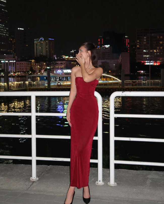 Sexy Sheath Strapless Burgundy Velvet Long Prom Dress Evening Dress DP1629