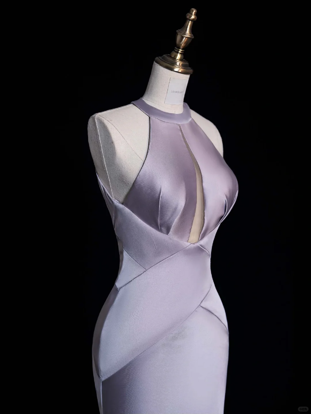 Gentle Mermaid Halter Purple Satin Open Back Long Prom Dress Evening Dress DP2132
