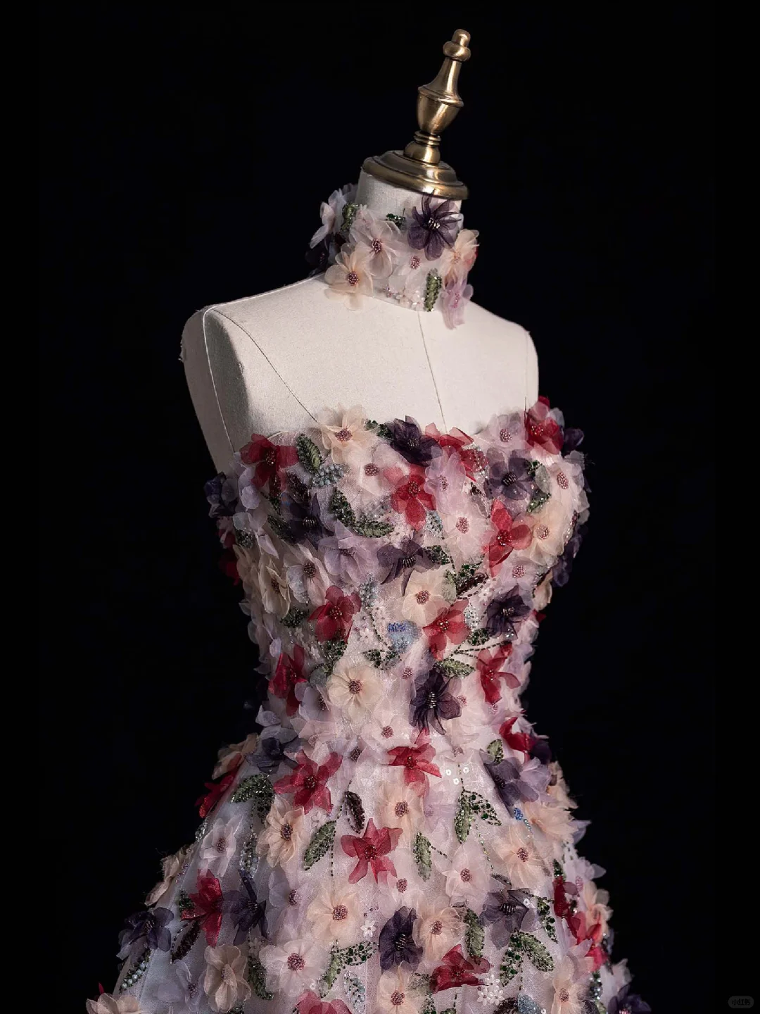 Princess A Line Sweetheart Neck Floral Tulle Prom Dress Evening Dress DP2190