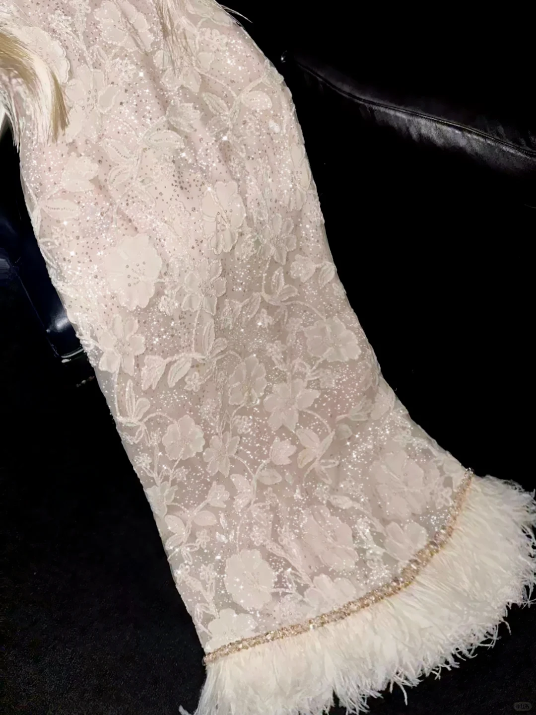 Inspiration Sheath Straps Feather Sequin Lace Long Prom Dress Evening Dress DP2691