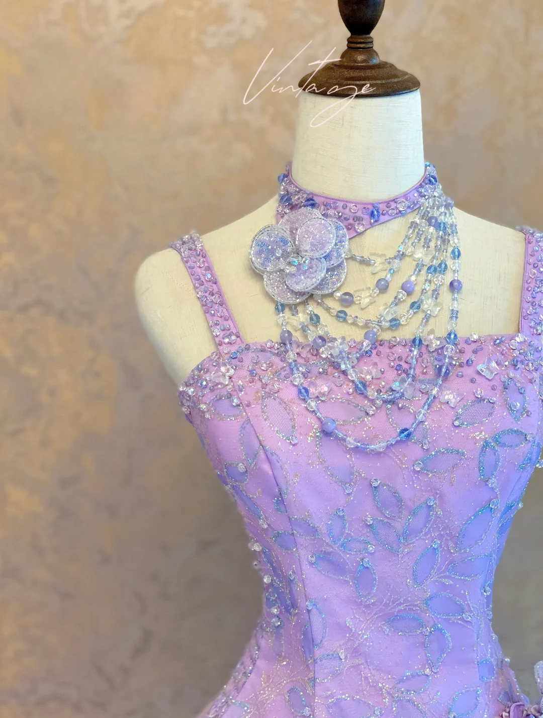 Purple Ball Gown Strap Exquisite Beaded Layered Organza Prom Dress 22 Birthday Dress DP4071