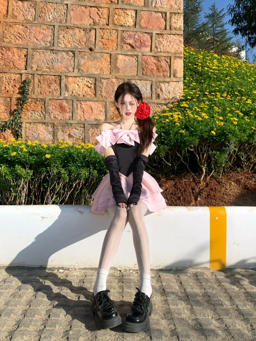Cute A Line Off the Shoulder Pink Bow Organza Mini Homecoming Dress Birthday Dress DP2606