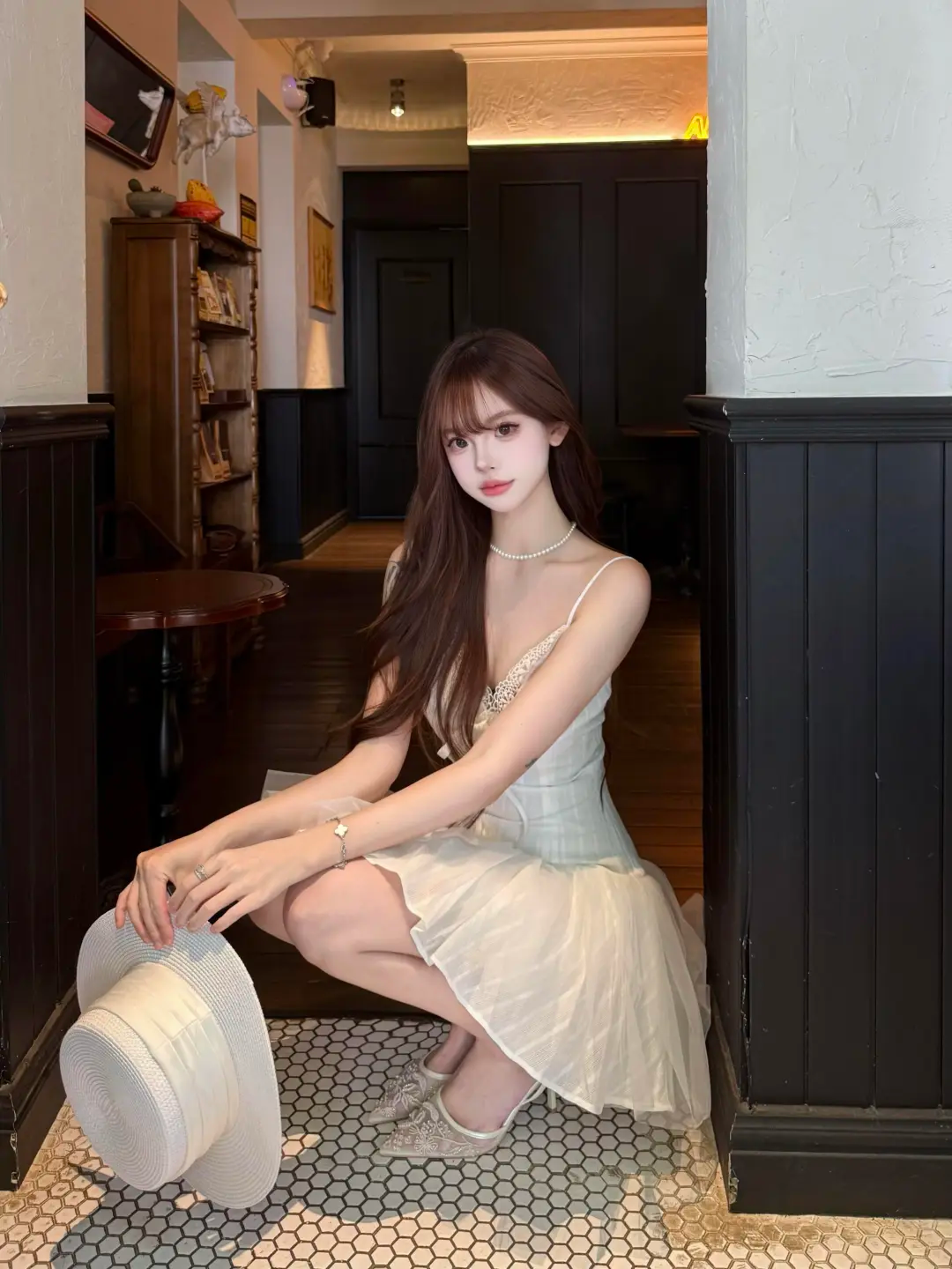 Cute A Line Spaghetti Strap White Lace Tulle Mini Homecoming Dress Cocktail Dress DP2618
