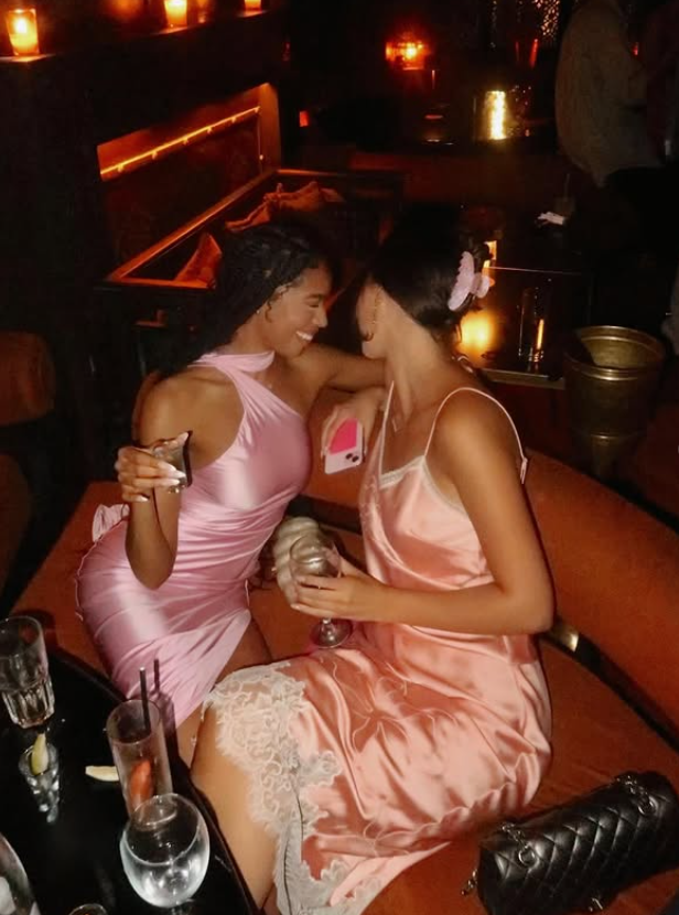 Gentle Sheath Halter Simple Pink Satin Prom Dress Evening Dress DP4003