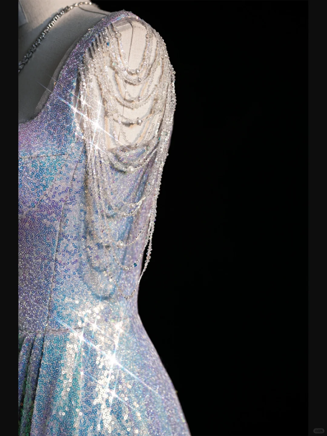 Shiny Mermaid Straps Beaded Sequin Long Sweep Prom Dress Graduation Prom Dress DP2194