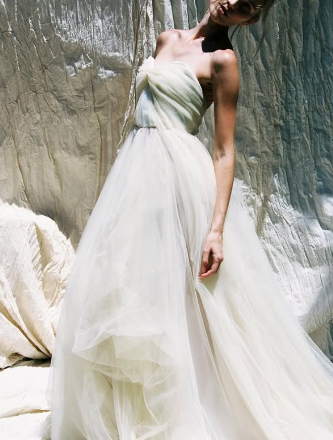Light Apricot A Line Strapless Tulle Long Prom Dress Party Dress DP3777