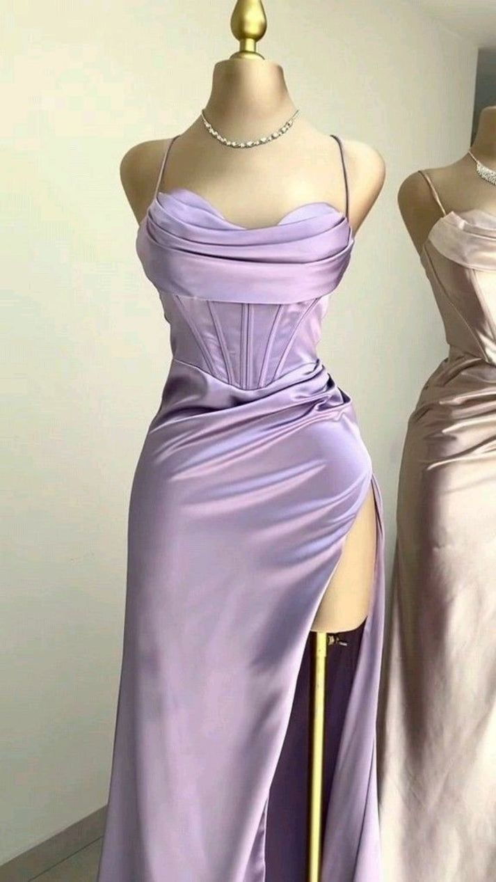 Simple Mermaid Long Prom Dress With Slit DP125