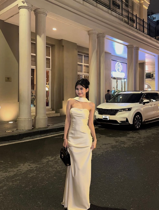 Elegant Sheath Strapless Ivory Satin Long Prom Dress Evening Dress DP4017