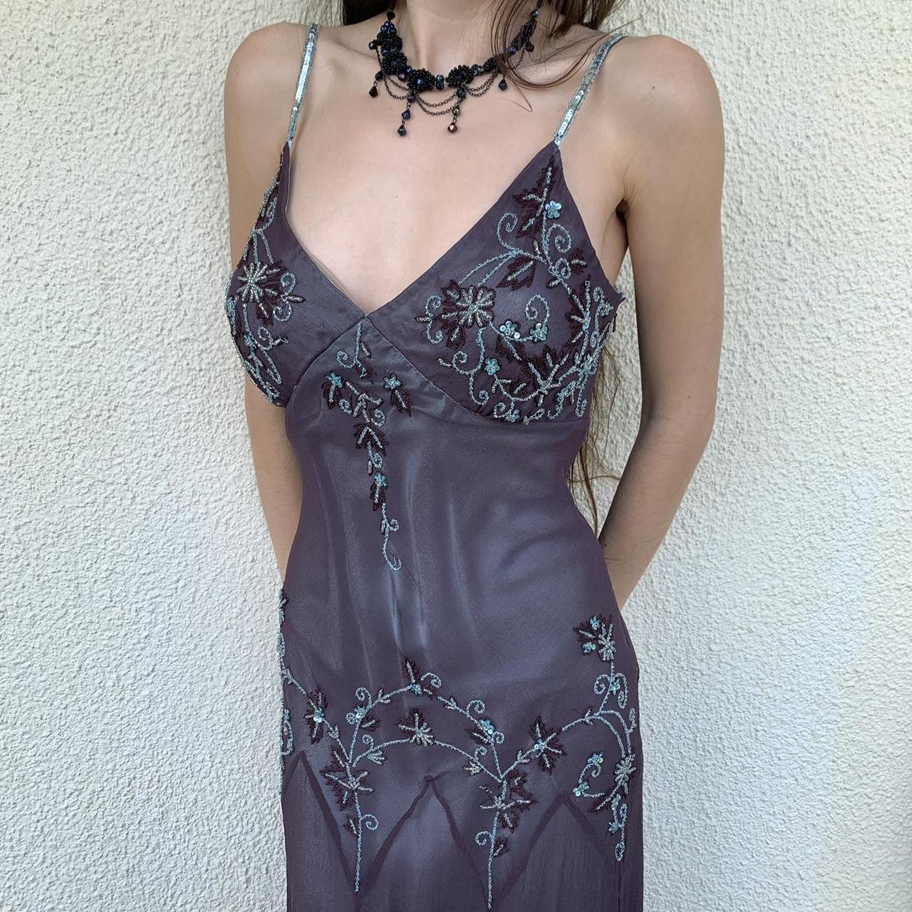 Vintage A Line Spaghetti Straps Beaded Long Prom Dress Evening Dress DP1538