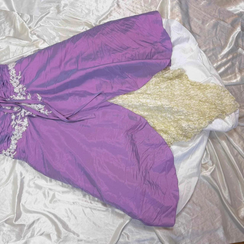 Purple Vintage Fashion Elegant Exquisite Floral Beading Long Satin Ball Gown Evening Dress Party Dress Prom Dress Fairy Dress Gothic Dress DP3071