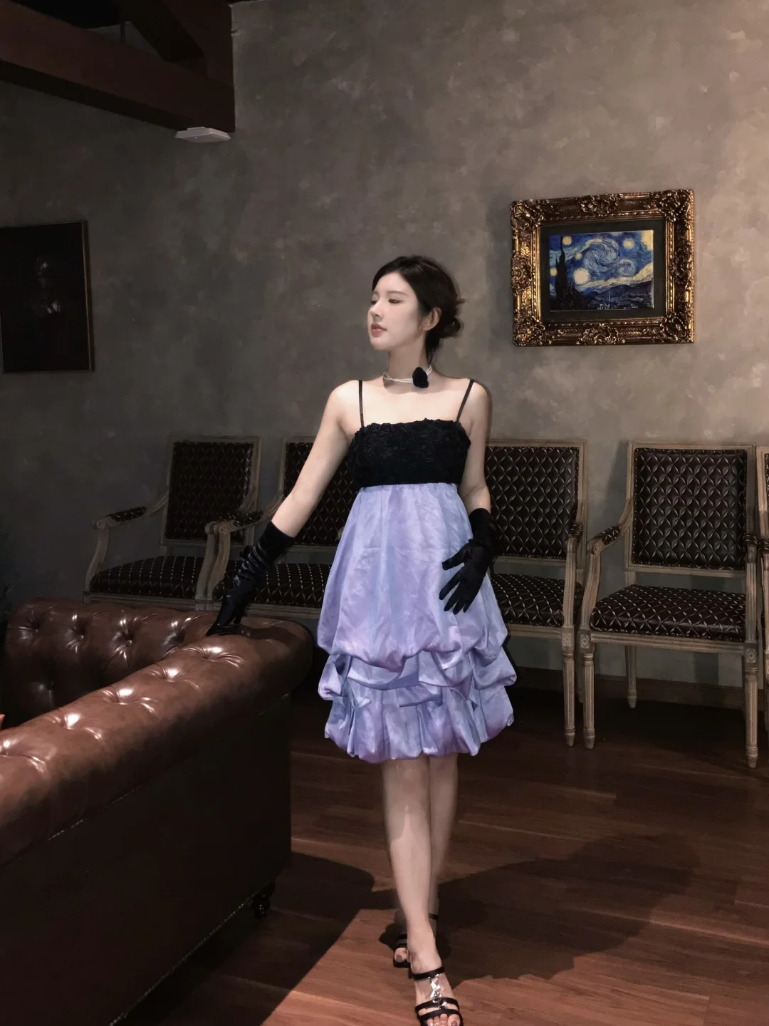 Cute A Line Spaghetti Strap Purple Satin Short Homecoming Dress Cocktail Dress with Bow DP2485