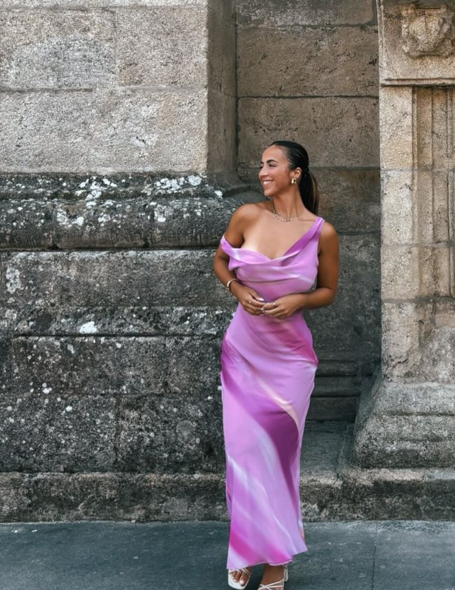 Purple Sheath Strap Simple Chiffon Long Prom Dress Evening Dress DP4023
