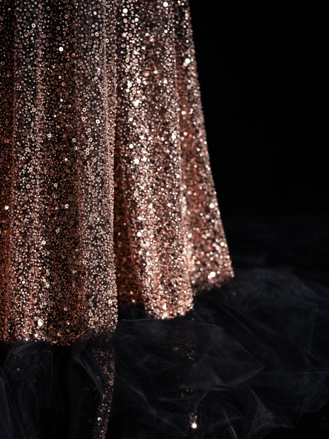Cute A Line Spaghetti Strap Sequin Tulle Long Open Back Prom Dress Evening Dress DP2087