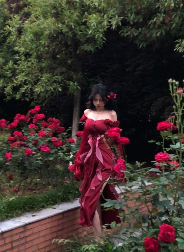 Sexy Burgundy A Line Long Sleeve Ruffle Satin Prom Dress DP4161