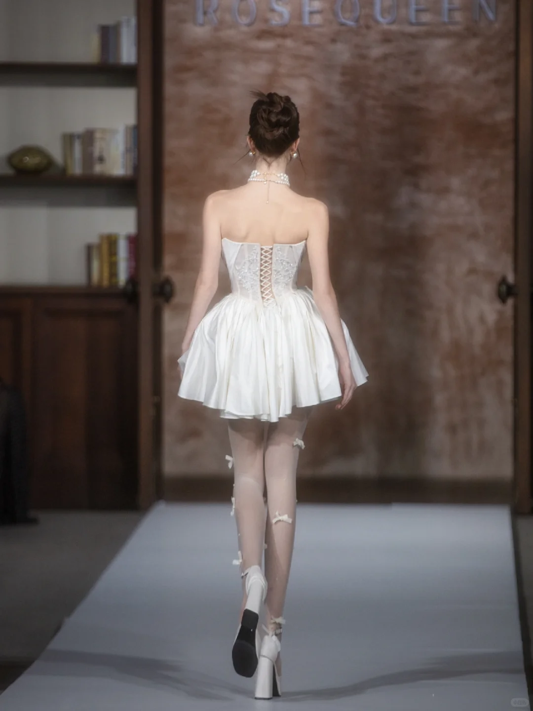 Cute A Line Strapless White Lace Satin Short Homecoming Dress Cocktail Dress DP2842