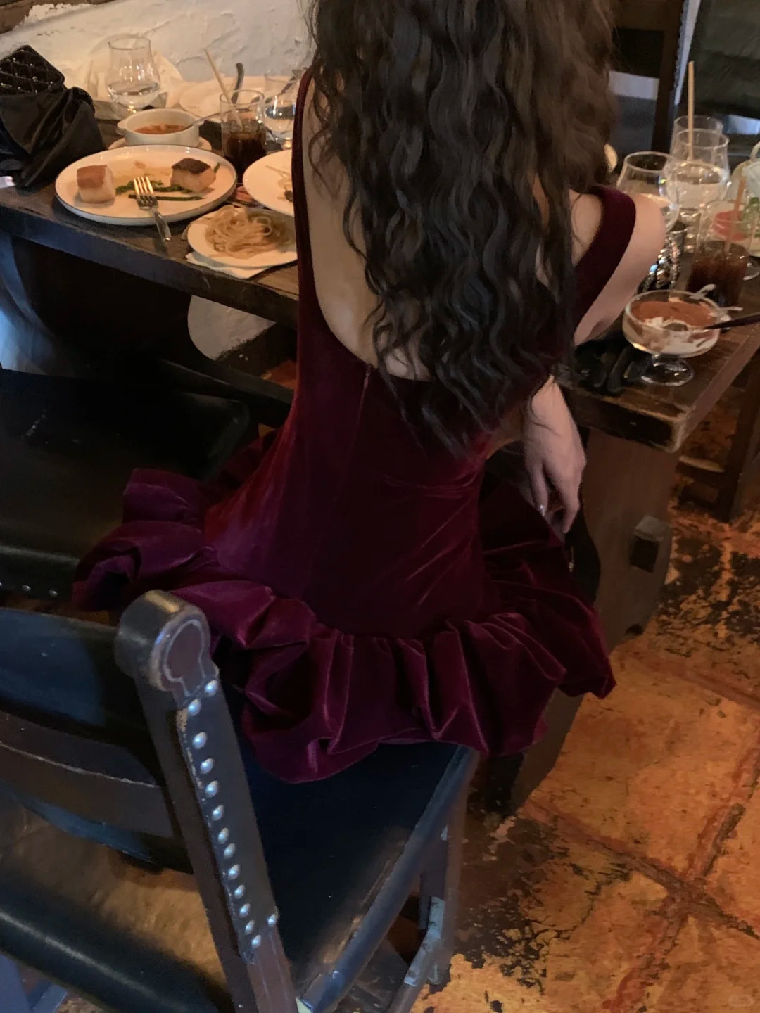 Dark Burgundy Sexy A Line Velvet Short Backless Homecoming Dress Cocktail Dress DP2716